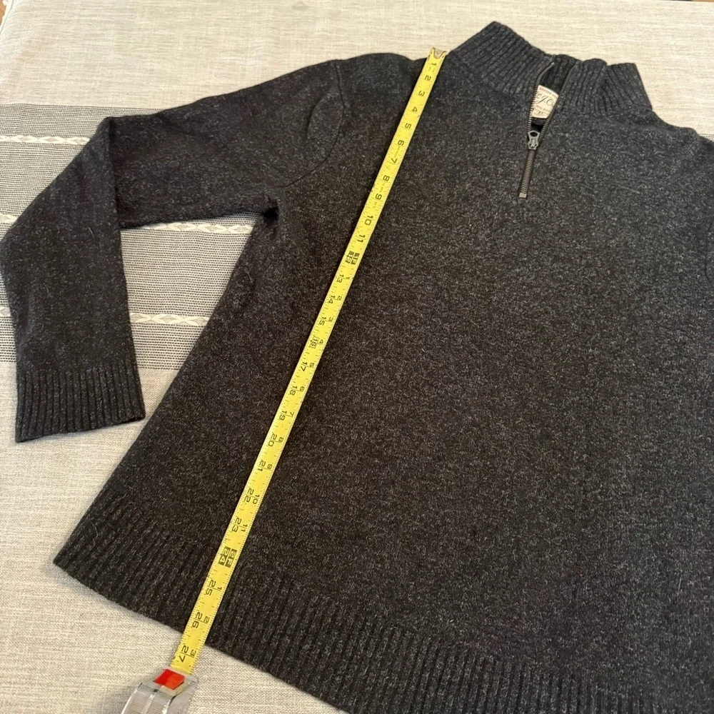 J.Crew Gray‎ merino Wool Blend Sweater with Zipper